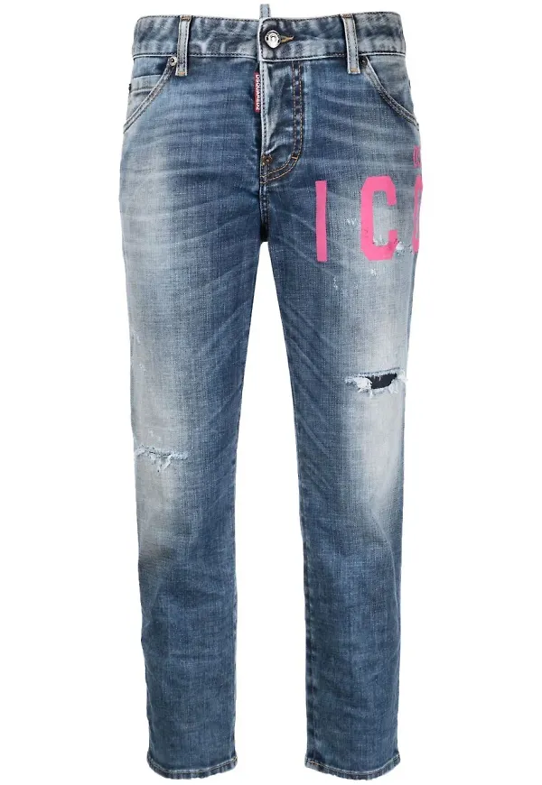 Dsquared2 Icon straight-jeans - Blå