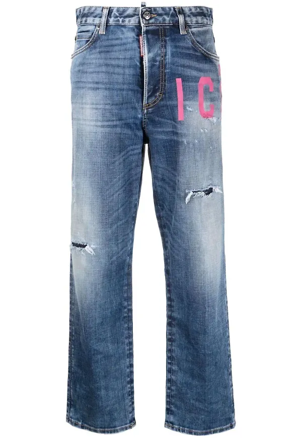 Dsquared2 Icon straight-jeans - Blå