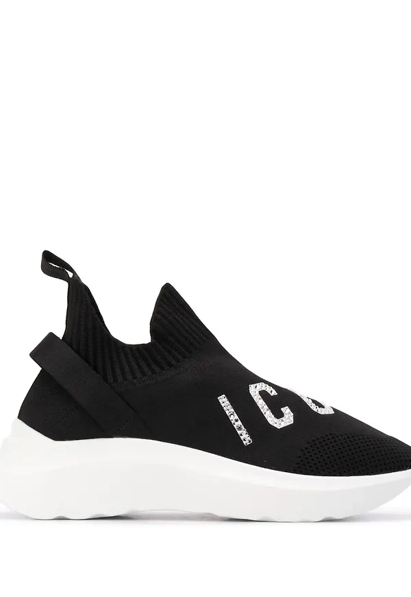 Dsquared2 Icon strassprydda sneakers - Svart