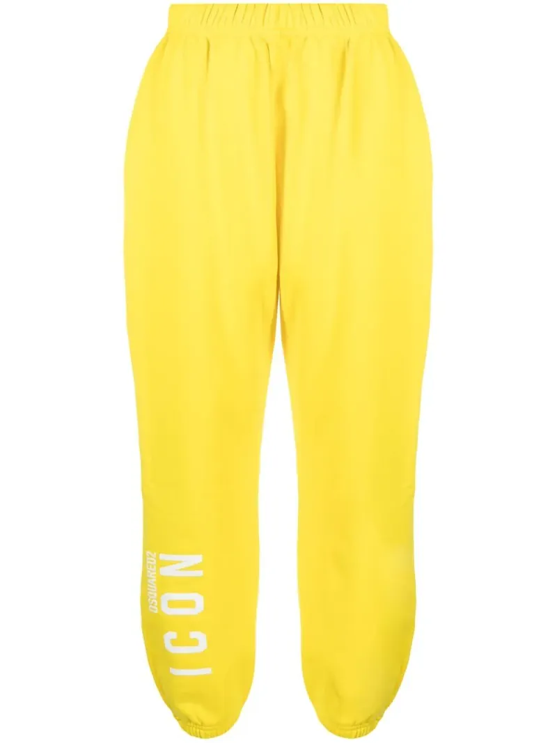Dsquared2 Icon sweatpants med logotyp - Gul
