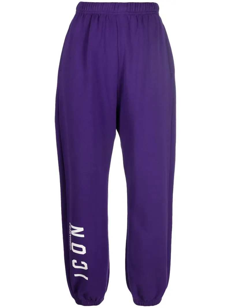 Dsquared2 Icon sweatpants med logotyp - Lila