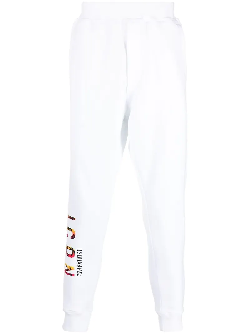 Dsquared2 Icon sweatpants med logotyp - Vit