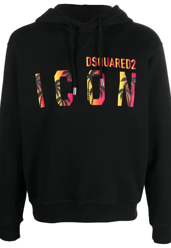 Dsquared2 Icon sweatshirt med huva - Svart