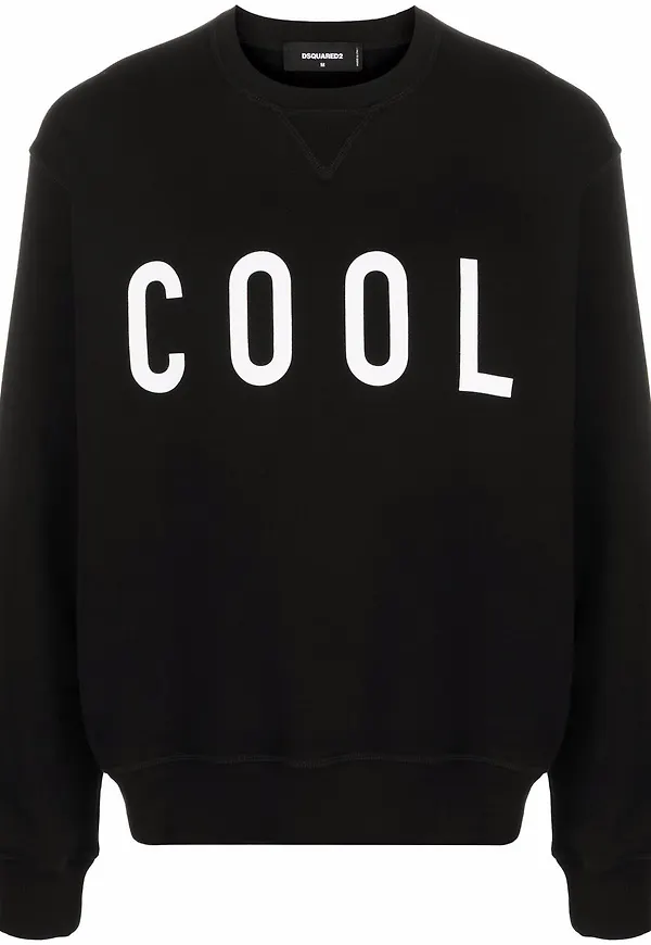 Dsquared2 Icon sweatshirt med slogan - Svart