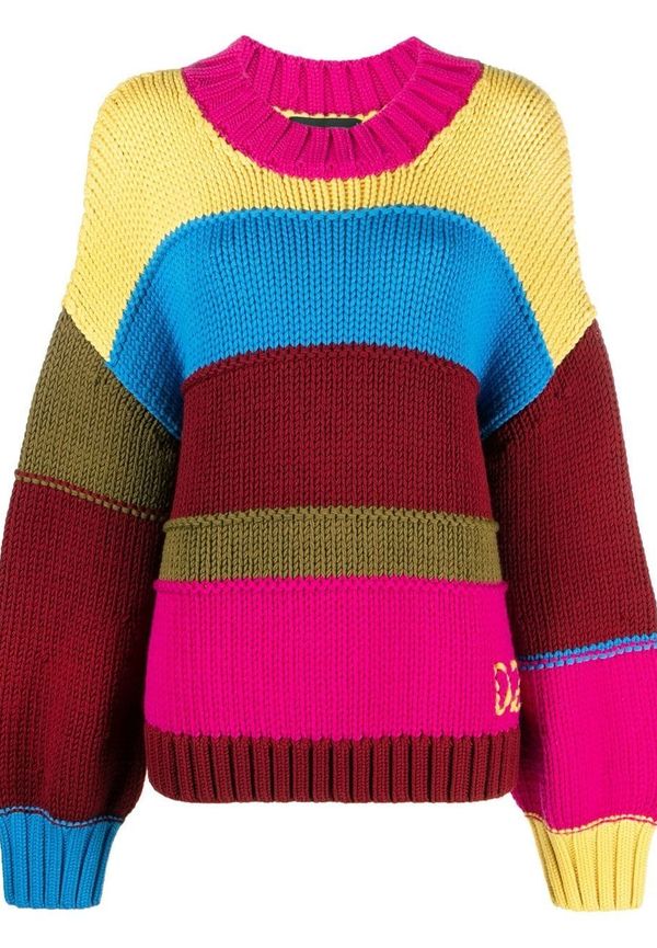 Dsquared2 intarsiastickad tröja - Rosa