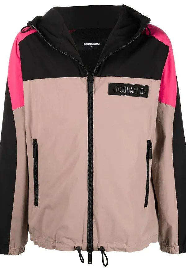 Dsquared2 jacka med färgblock - Brun