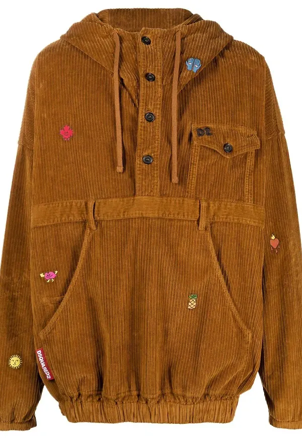Dsquared2 jacka med huva - Brun