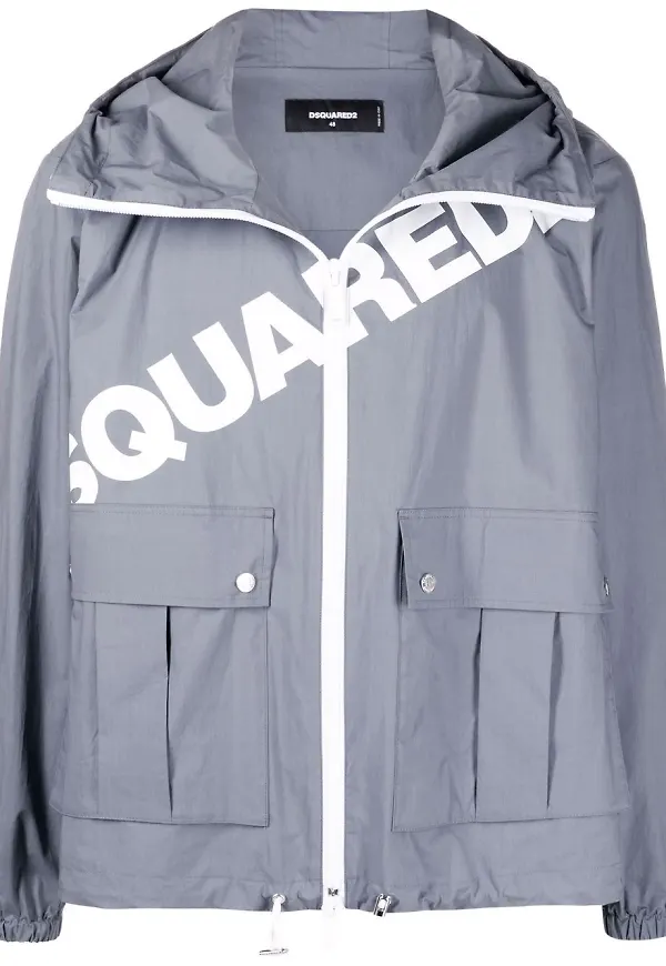 Dsquared2 jacka med huva - Grå