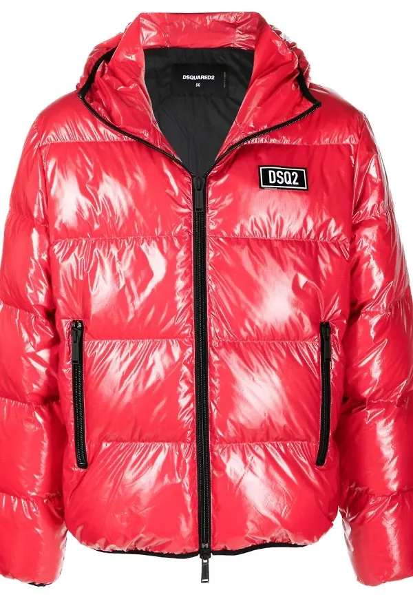 Dsquared2 jacka med huva - Röd