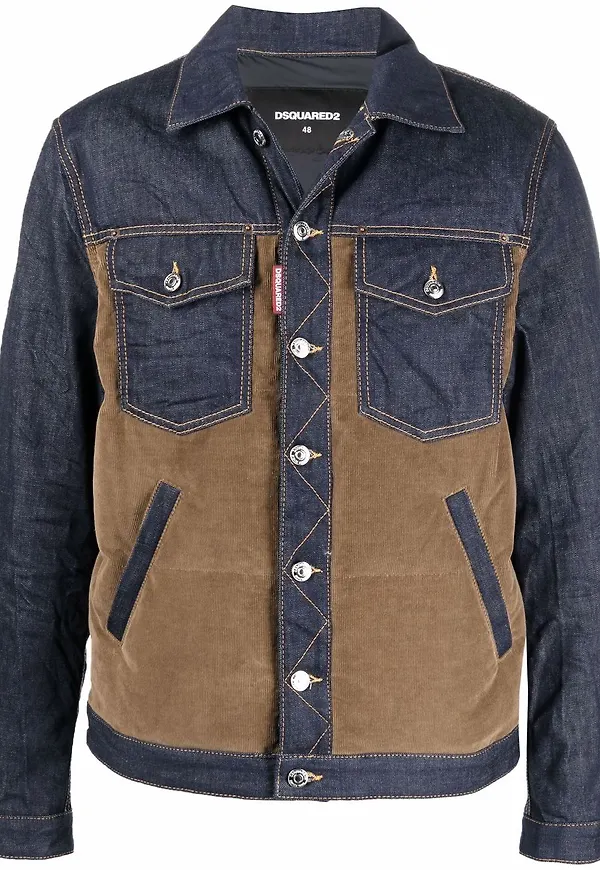 Dsquared2 jacka med panel - Blå