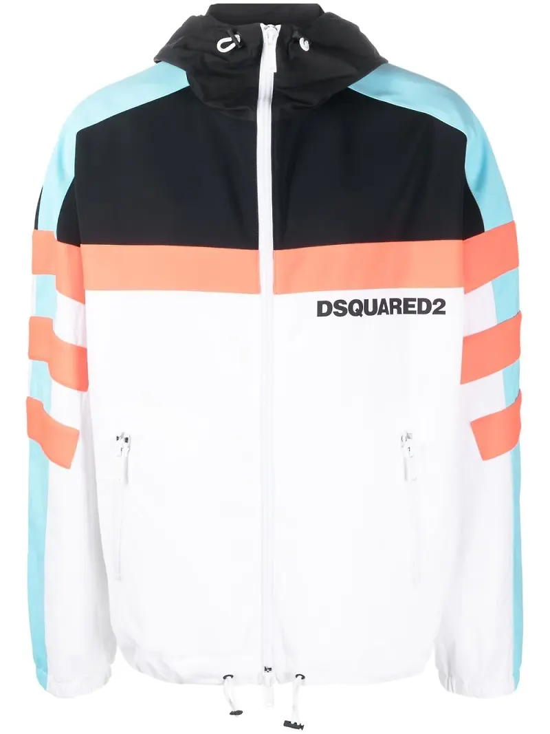 Dsquared2 jacka med paneldesign - Vit