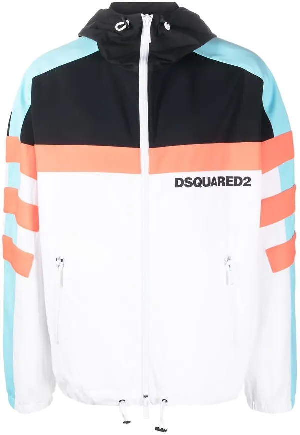Dsquared2 jacka med paneldesign - Vit