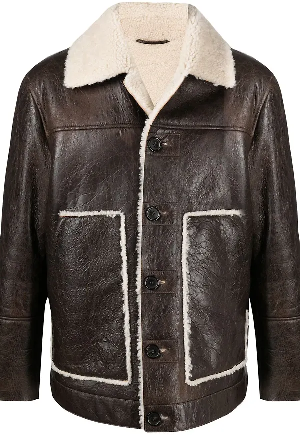 Dsquared2 jacka med pälskant - Brun