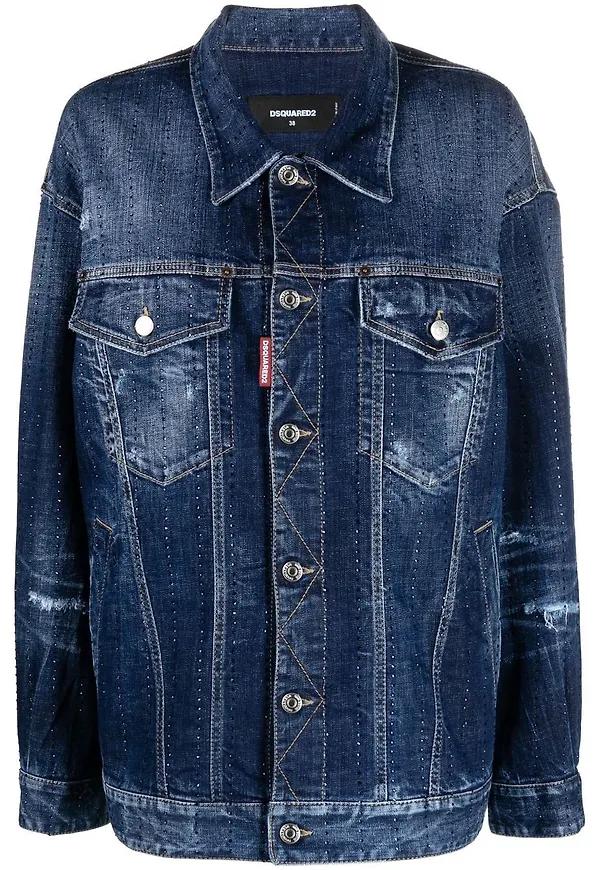 Dsquared2 jacka med strass - Blå