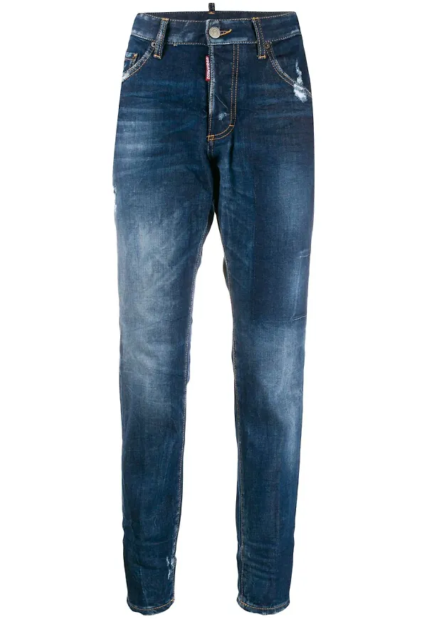 Dsquared2 jeans med blekt effekt - Blå