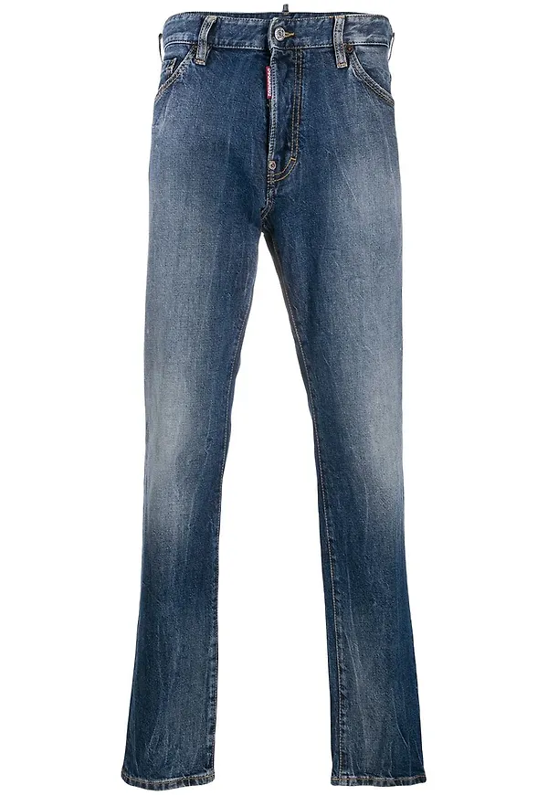 Dsquared2 jeans med blekt effekt - Blå