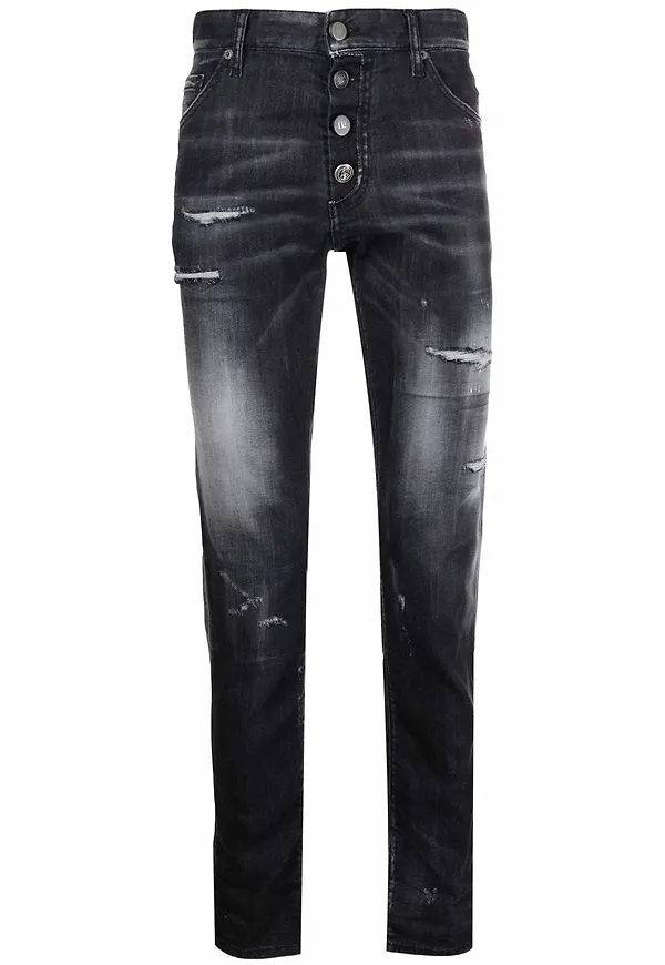 Dsquared2 jeans med blekt effekt - Svart