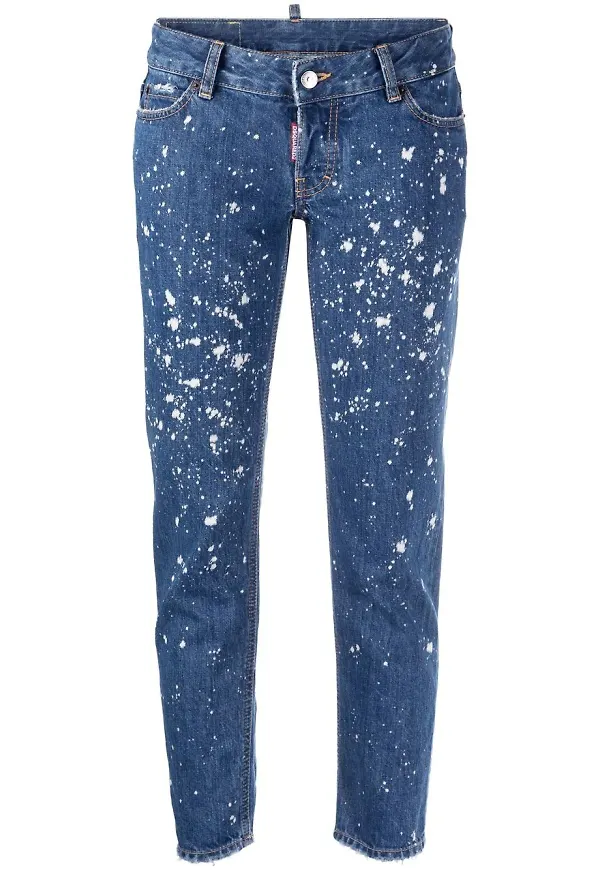 Dsquared2 jeans med färgstänk - Blå