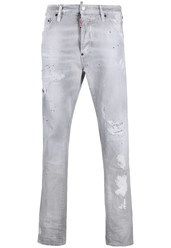 Dsquared2 jeans med sliten detalj - Grå