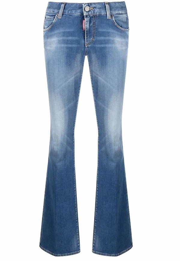 Dsquared2 jeans med sliten effekt - Blå