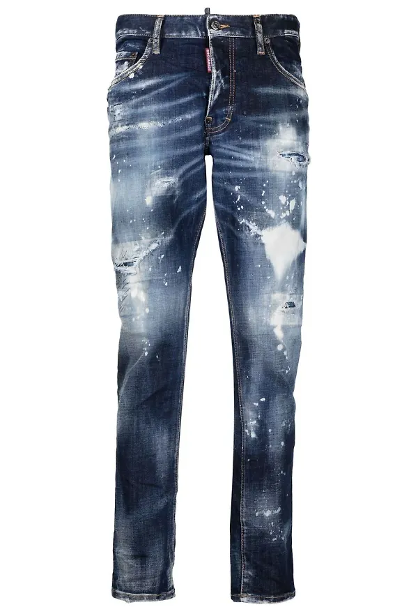 Dsquared2 jeans med sliten effekt - Blå