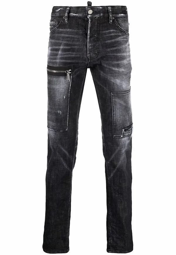 Dsquared2 jeans med sliten effekt - Svart