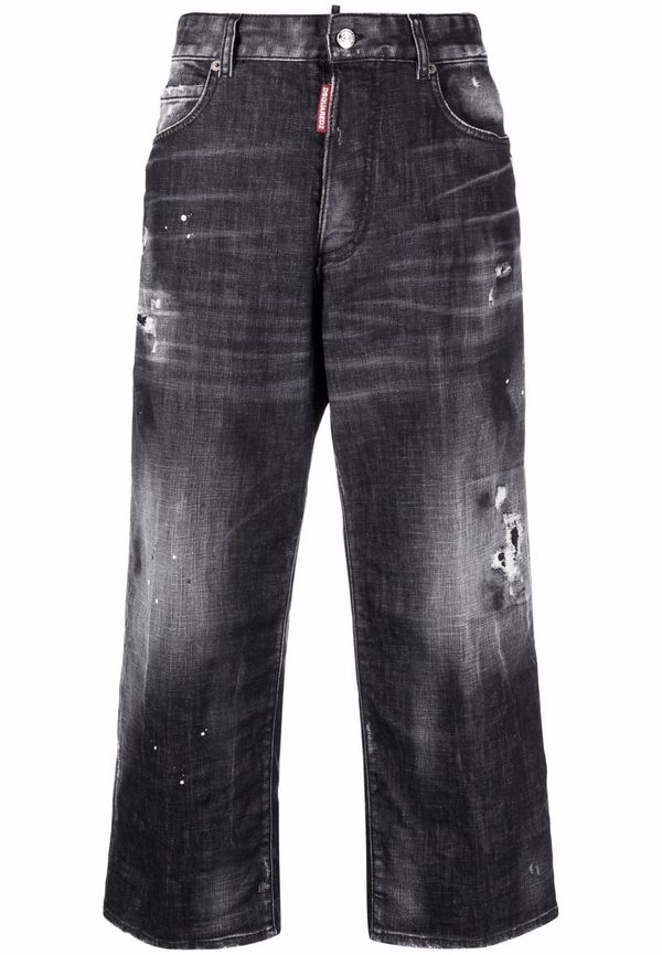 Dsquared2 jeans med sliten effekt - Svart