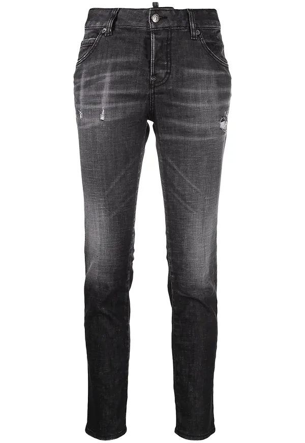 Dsquared2 jeans med sliten effekt - Svart
