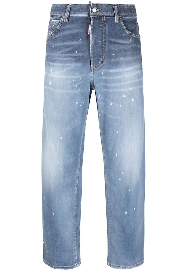 Dsquared2 jeans med sliten finish - Blå