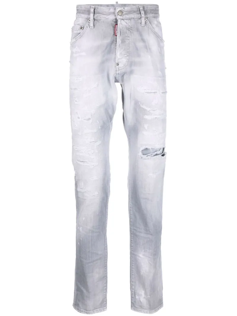 Dsquared2 jeans med slitning - Grå