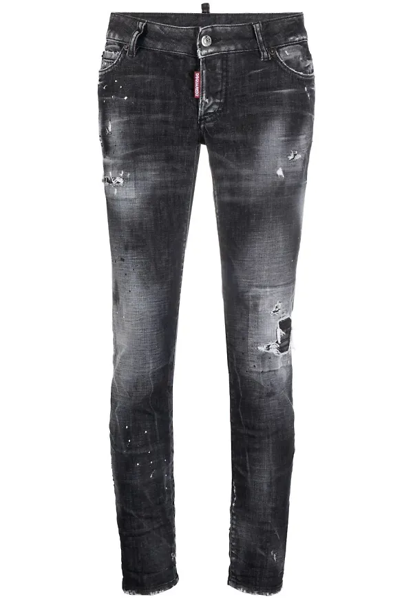Dsquared2 jeans med slitning - Svart
