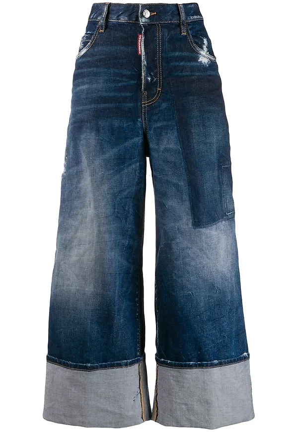 Dsquared2 jeans med vida ben - Blå