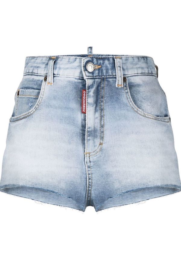 Dsquared2 jeansshorts med hög midja - Blå