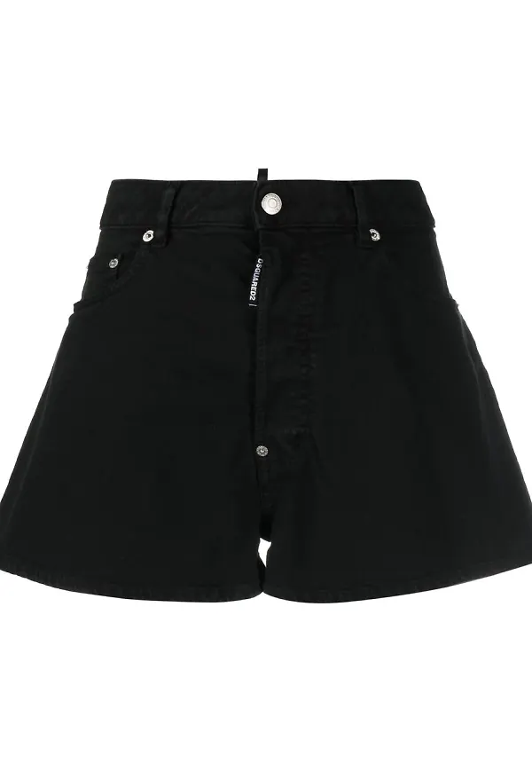 Dsquared2 jeansshorts med logotyp - Svart