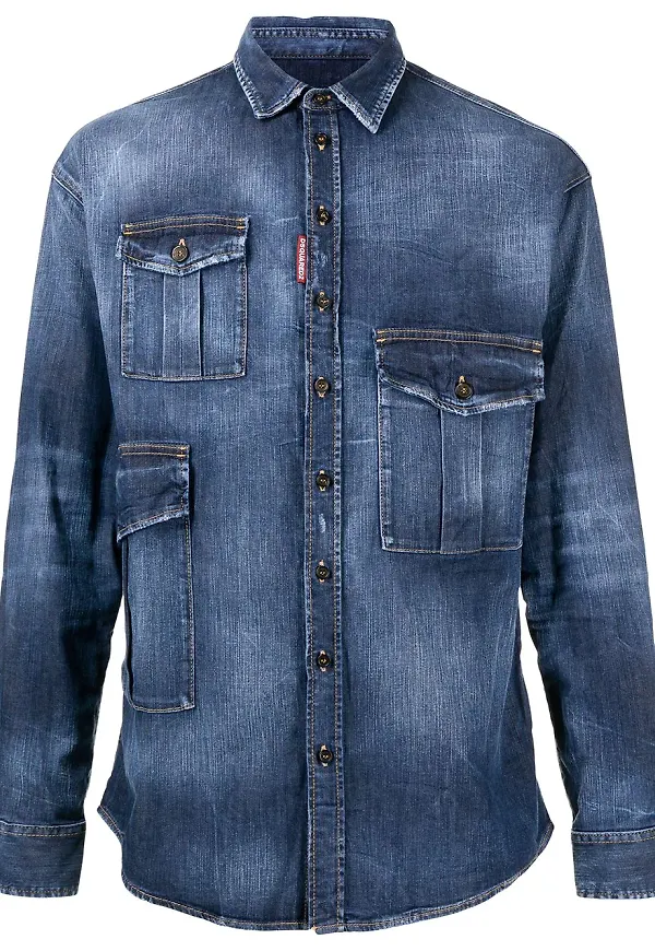 Dsquared2 jeansskjorta - Blå