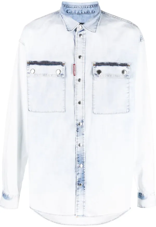 Dsquared2 jeansskjorta - Blå