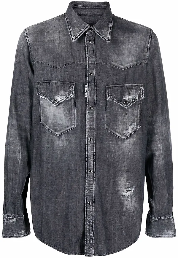 Dsquared2 jeansskjorta - Svart