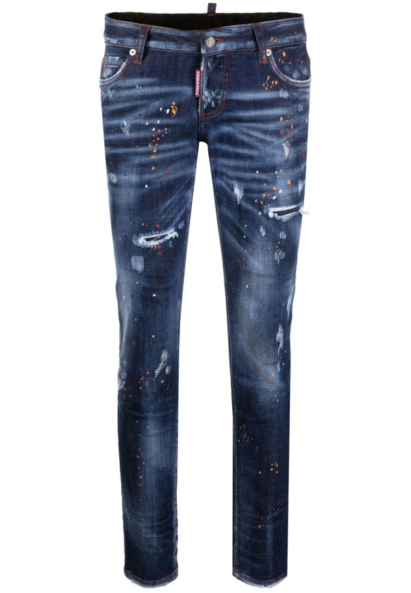 Dsquared2 Jennifer croppade jeans - Blå