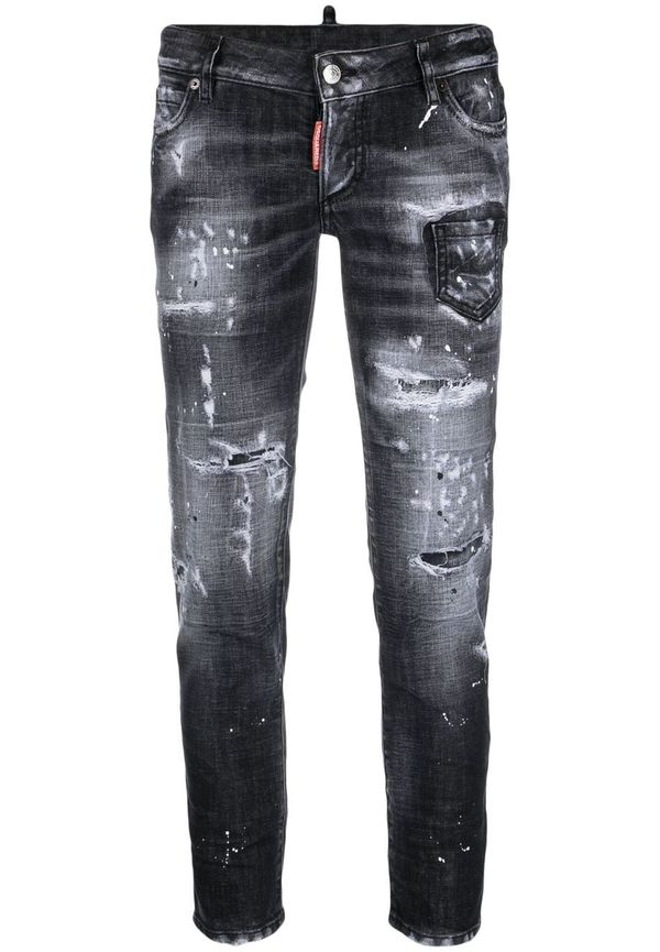 Dsquared2 Jennifer croppade skinny-jeans - Grå