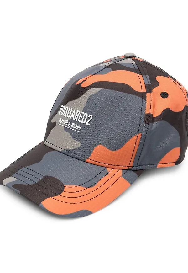 Dsquared2 kamouflagemönstrad basebollkeps - Grå