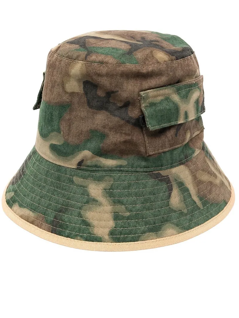 Dsquared2 kamouflagemönstrad fiskehatt - Grön