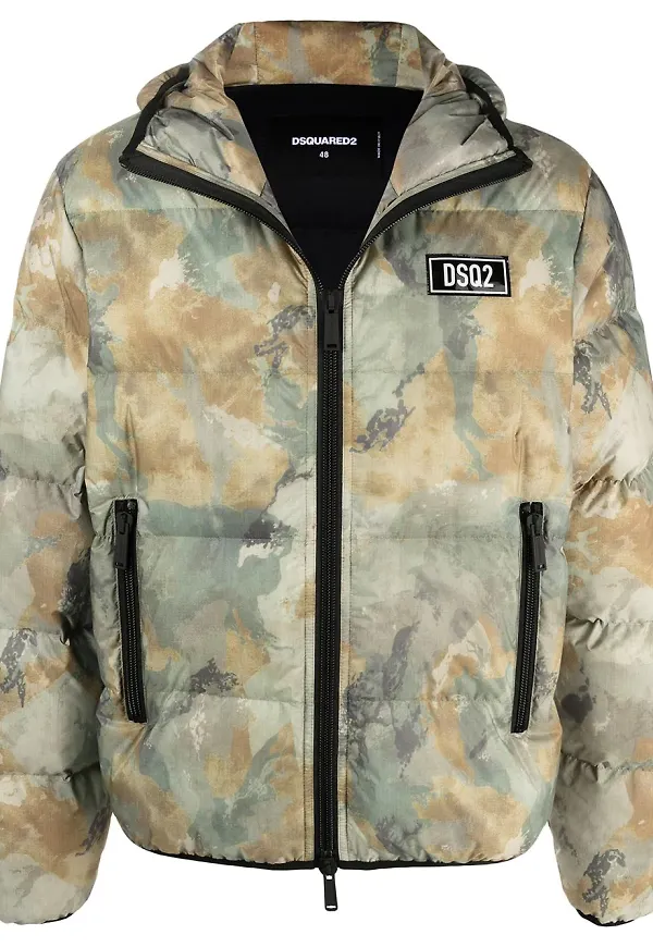 Dsquared2 kamouflagemönstrad jacka - Grön