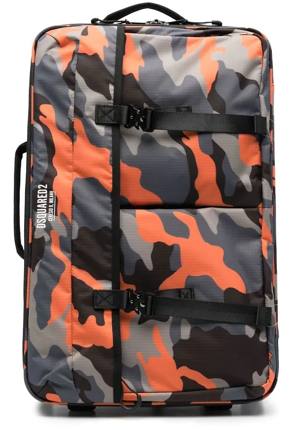 Dsquared2 kamouflagemönstrad resväska - Orange