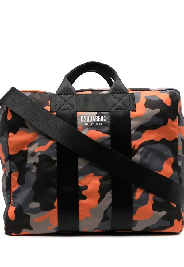 Dsquared2 kamouflagemönstrad totebag - Orange