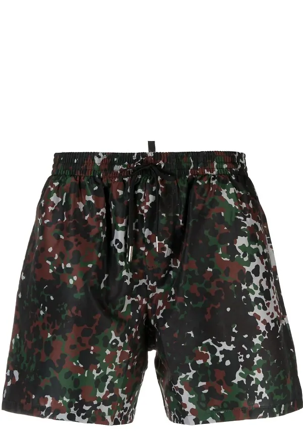 Dsquared2 kamouflagemönstrade badbyxor - Svart