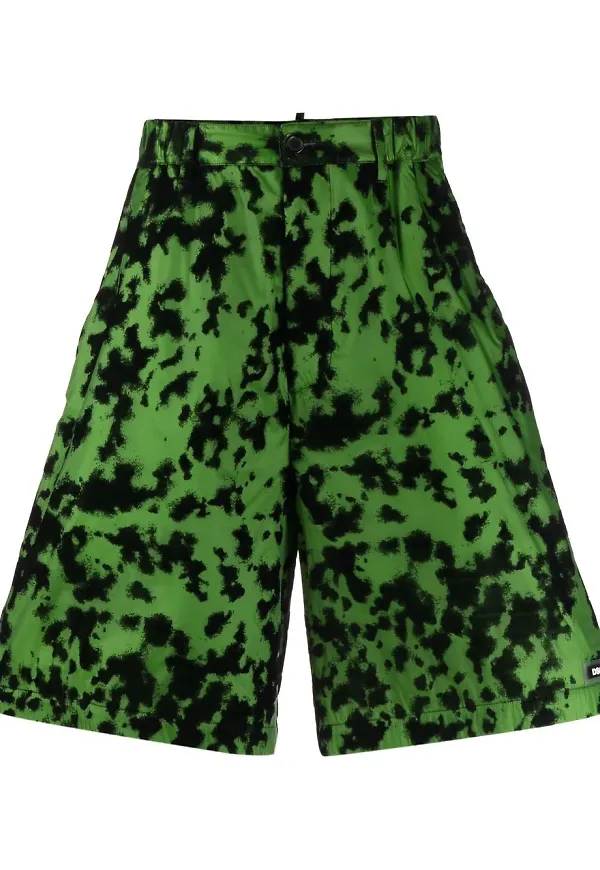 Dsquared2 kamouflagemönstrade bermudashorts - Grön