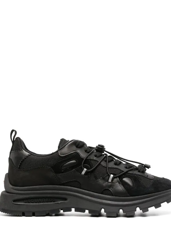 Dsquared2 kamouflagemönstrade låga sneakers - Svart