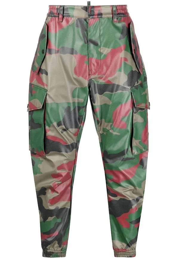 Dsquared2 kamouflagemönstrade slacks - Grön