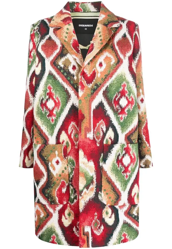 Dsquared2 kappa med abstrakt mönster - Röd