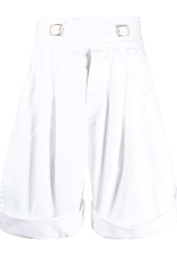 Dsquared2 knälånga vida shorts - Vit